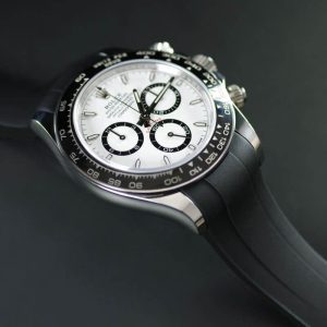 Black Rubber Strap for Rolex Daytona 126500LN