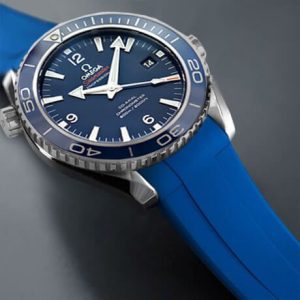 Blue Rubber Strap for Omega Planet Ocean 42