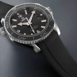 The Dream Black Rubber Strap for Omega Planet Ocean 42mm - Tang Buckle Series