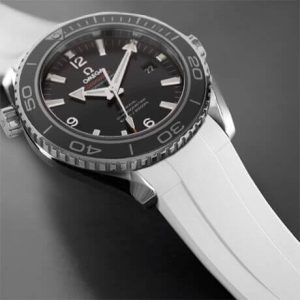 White Rubber Strap for Omega Planet Ocean 42