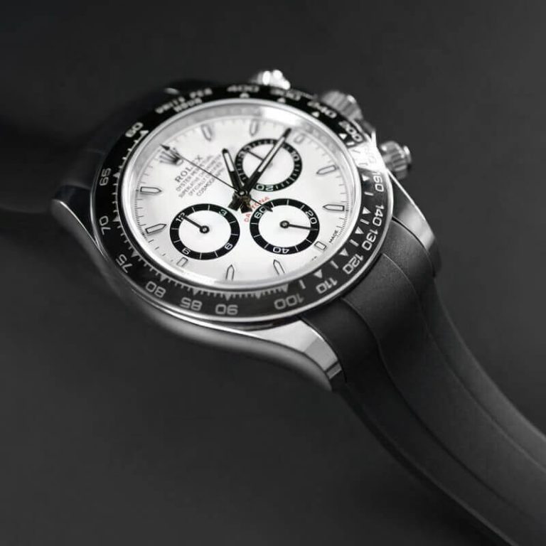 Black Rolex Daytona Rubber Band for 126500LN Tang Buckle Series