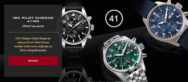 IWC Pilot Chrono 41 rubber Straps