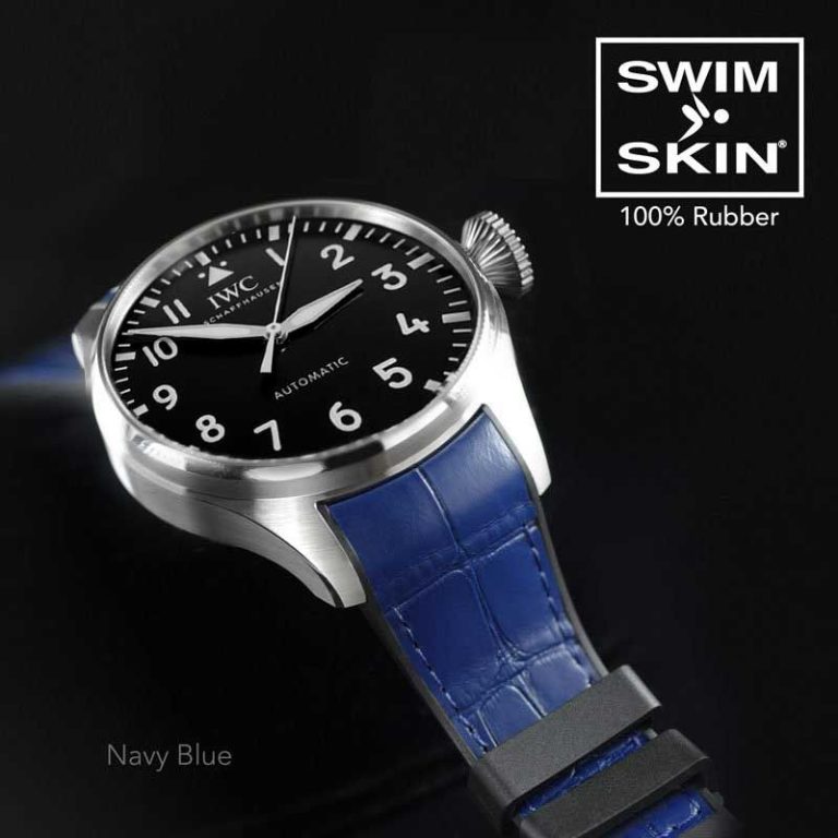 Blue Alligator Strap for IWC Big Pilot 43