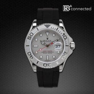 Rubber B Tap-to-Pay Connected Black Connected Rolex Yacht-Master 40 16622 Rubber Strap