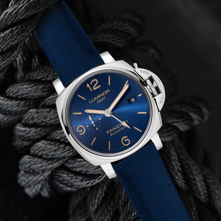 Rubber Blue Ballistic Strap for Panerai Luminor 1950 44mm - Type II