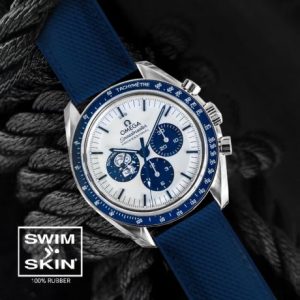 Blue Ballistic Rubber Strap for Omega Speedmaster Professional 42mm - SwimSkin
