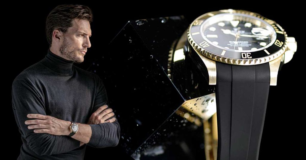 Rubber B strap on Rolex Submariner Date 41 mm