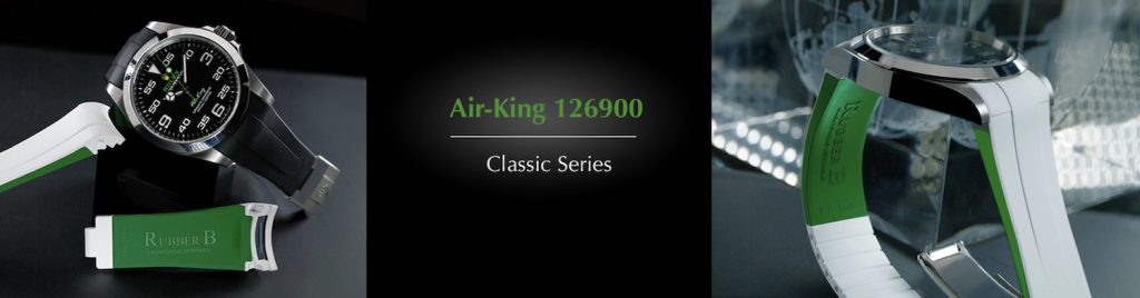 luxury rubber strap for rolex air-king