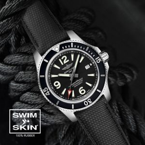 Ballistic Black Rubber Strap For SuperOcean 42mm - a17366