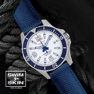 Ballistic Blue Rubber Strap For SuperOcean 42mm - A17366D81A1A1