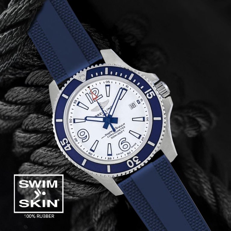 Blue Rubber Dream Strap For SuperOcean 42mm - A17366D81A1A1