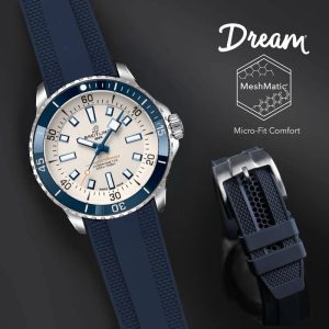 Blue Dream Rubber Strap For SuperOcean 42mm a17375