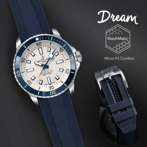 Blue Dream Rubber Strap For SuperOcean 42mm a17375