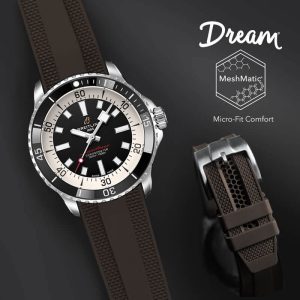 Brown Dream Rubber Strap For SuperOcean 42mm a17375
