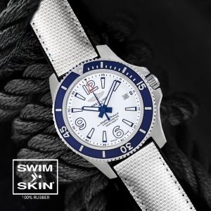 Ballistic White Rubber Strap For SuperOcean 42mm - A17366D81A1A1