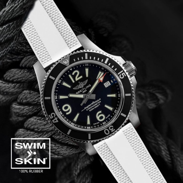 White Rubber Dream Strap For SuperOcean 42mm