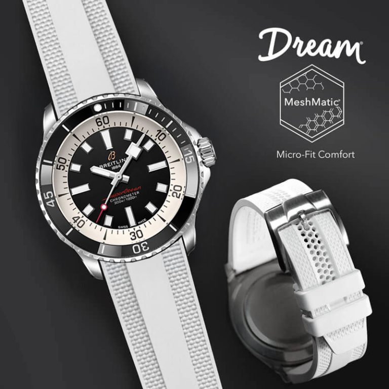 White Dream Rubber Strap For SuperOcean 42mm a17375