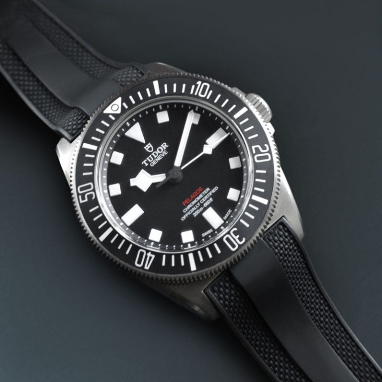 Black Rubber Straps for Tudor Pelagos FXD