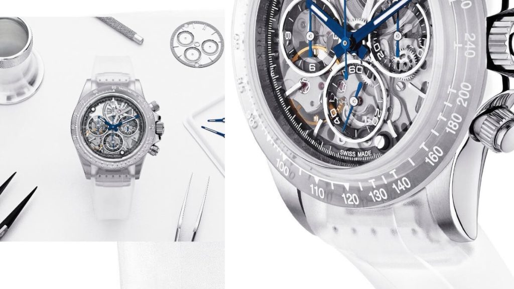 Artisans de Genève The Zinal Challenge: A Transparent Daytona Completed by Rubber B