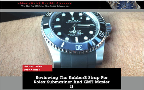 Rubber B Strap on Rolex Submariner Watch Strap/Band Review 