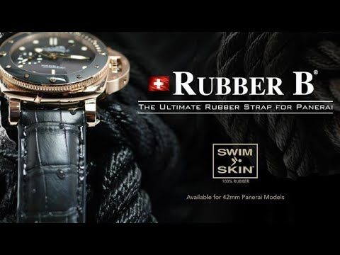 Panerai rubber straps for 40mm and 42mm cases - Alligator SwimSkin - 100% Rubber strap