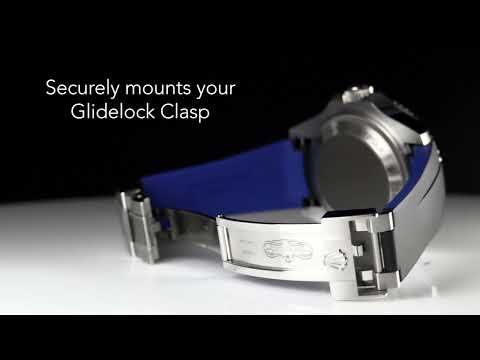 Rubber Strap for Sea Dweller - Best Rolex 44mm Strap - Glidelock Edition Curved End Rubber Strap