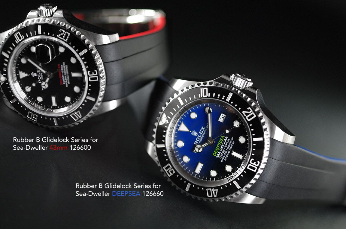 Strap for Rolex Deepsea - Glidelock Edition | Rubber B