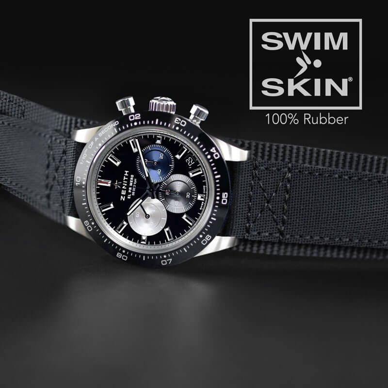 Rubber Combat Strap for Zenith Chronomaster Sport - Tang Buckle Series