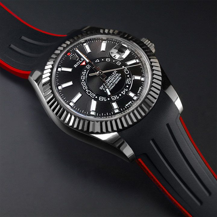 Rubber Strap for Rolex Sky-Dweller on Oyster Bracelet