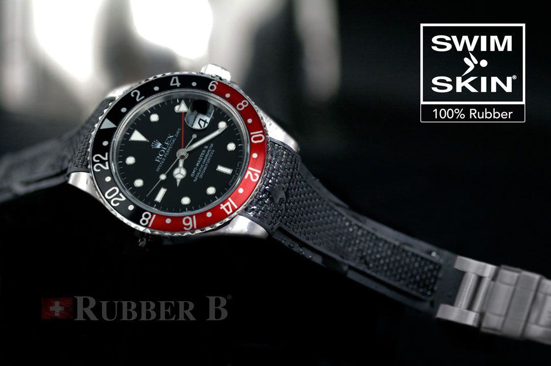 Strap for Rolex GMT II by Rubber B