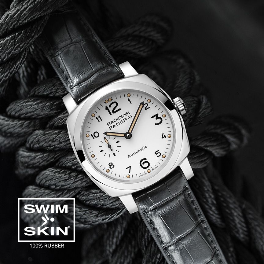 Strap for Panerai 40mm and 42mm - SwimSkin Alligator | Rubber B