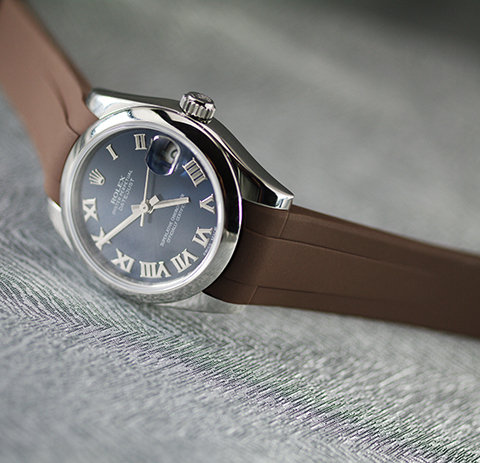 oyster perpetual on leather strap