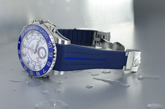 yacht master ii rubber strap