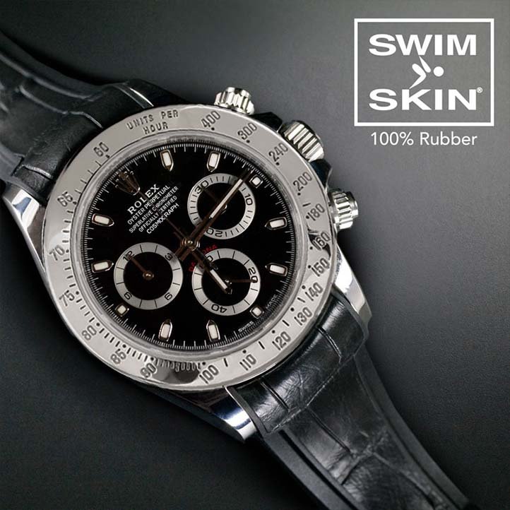 galop Wennen aan Kaal Strap for Rolex Daytona by Rubber B
